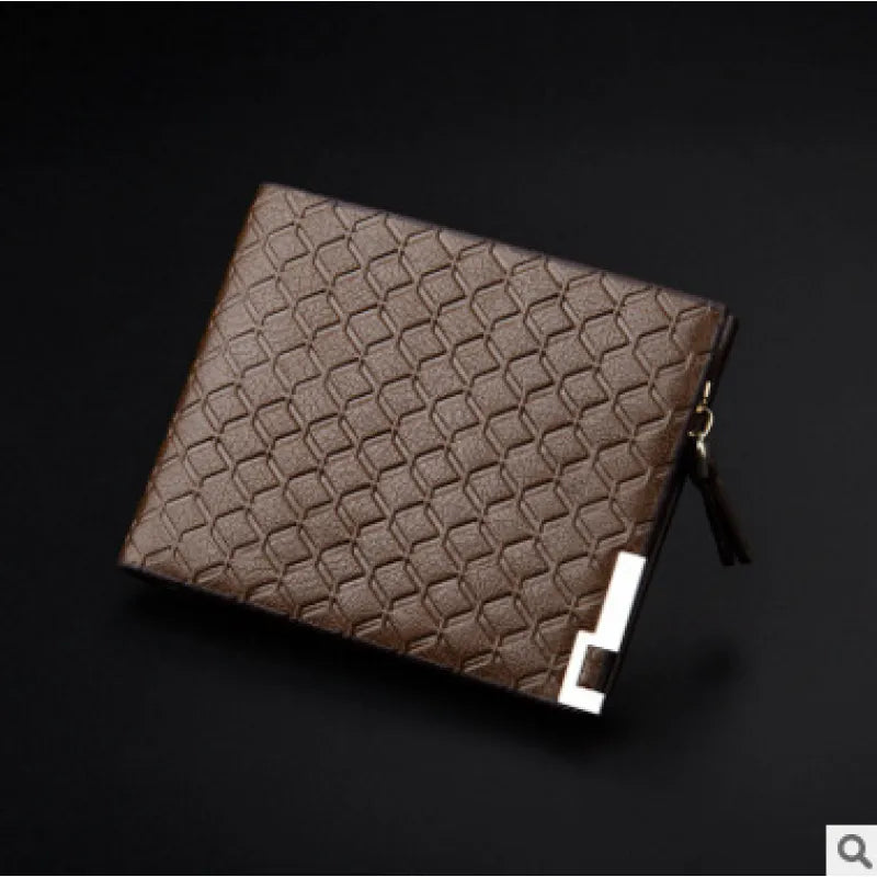 Embossed Leather Business Wallet for Men