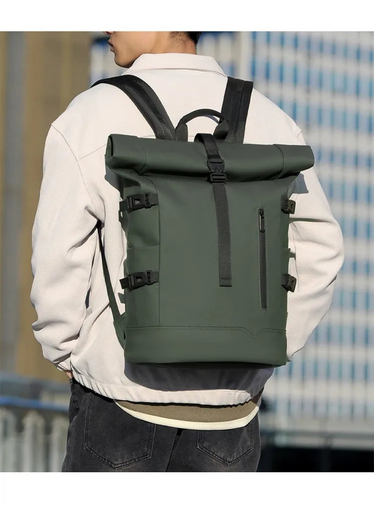 City Flex Leather Travel Backpack