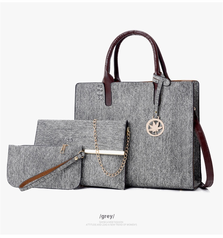 Elegant Three - Piece Handbag for Women