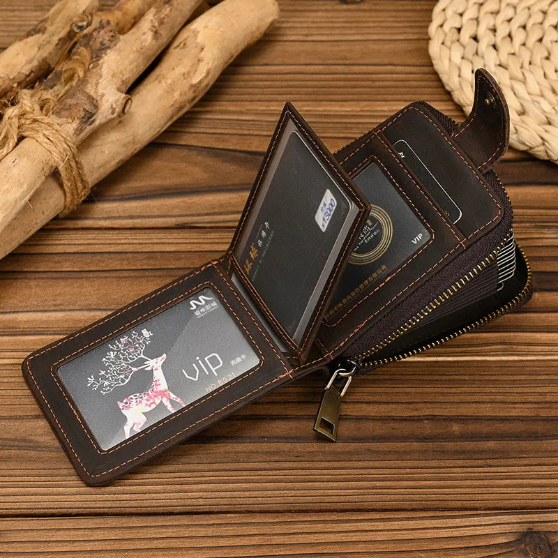 Premium Leather Zip Wallet for Men
