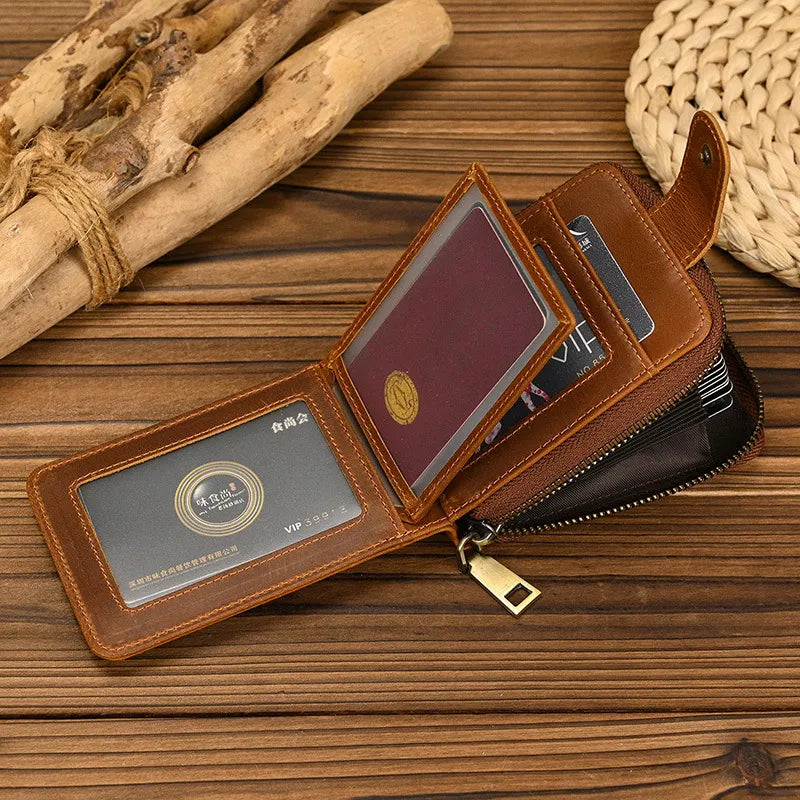 Premium Leather Zip Wallet for Men
