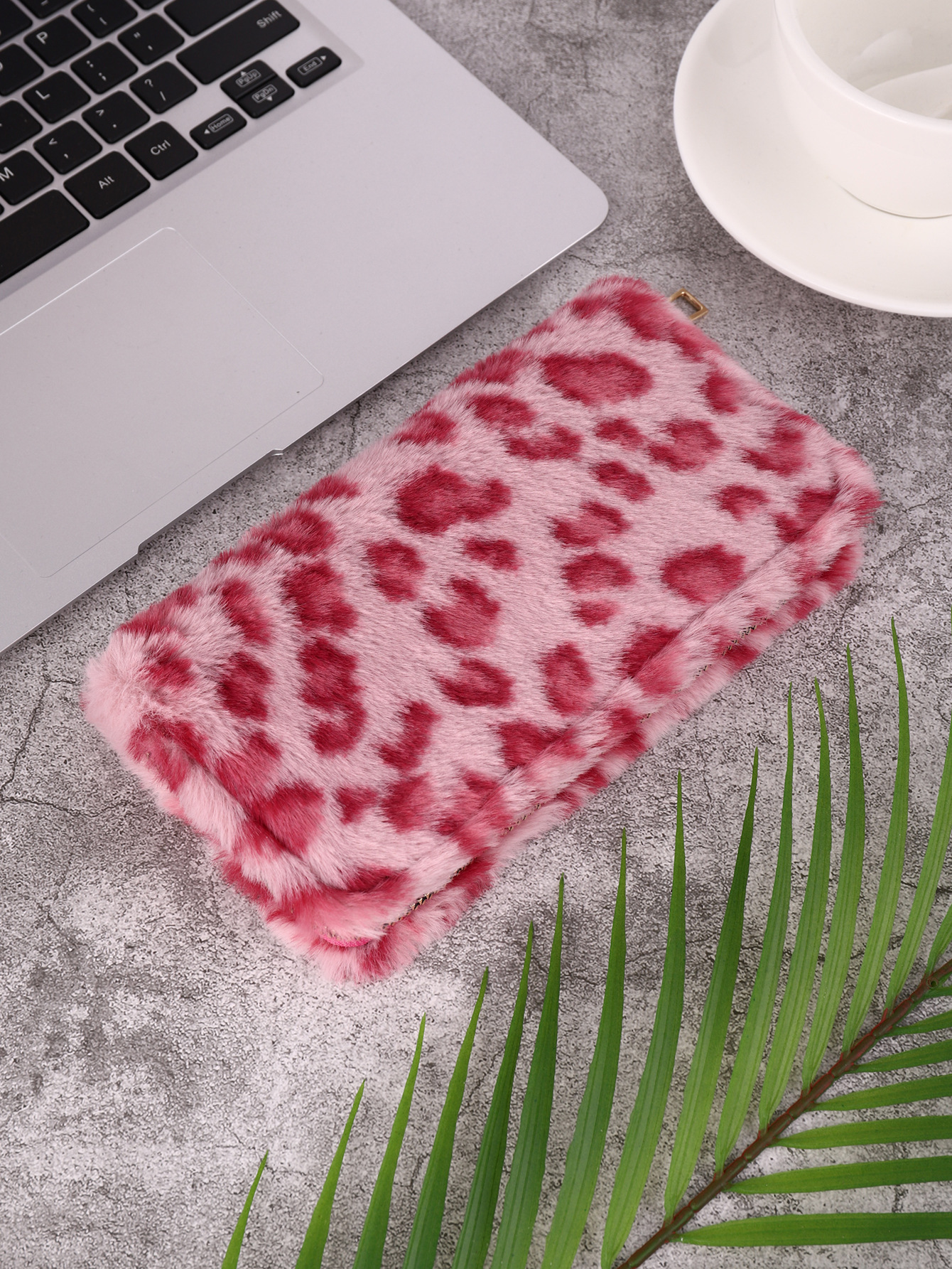 Cosy Coin Purse with a Leopard Look