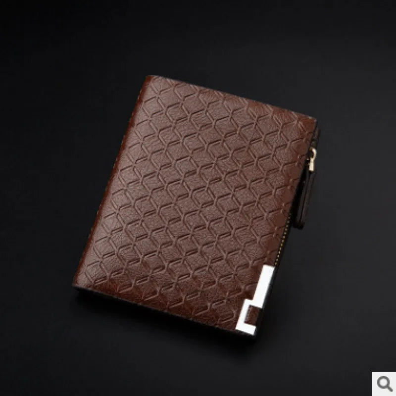 Embossed Leather Business Wallet for Men