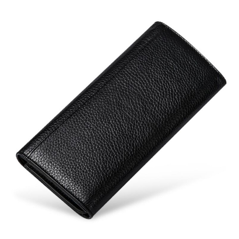 Fashionable Wallet Made From Genuine Leather with Leaf Clasp