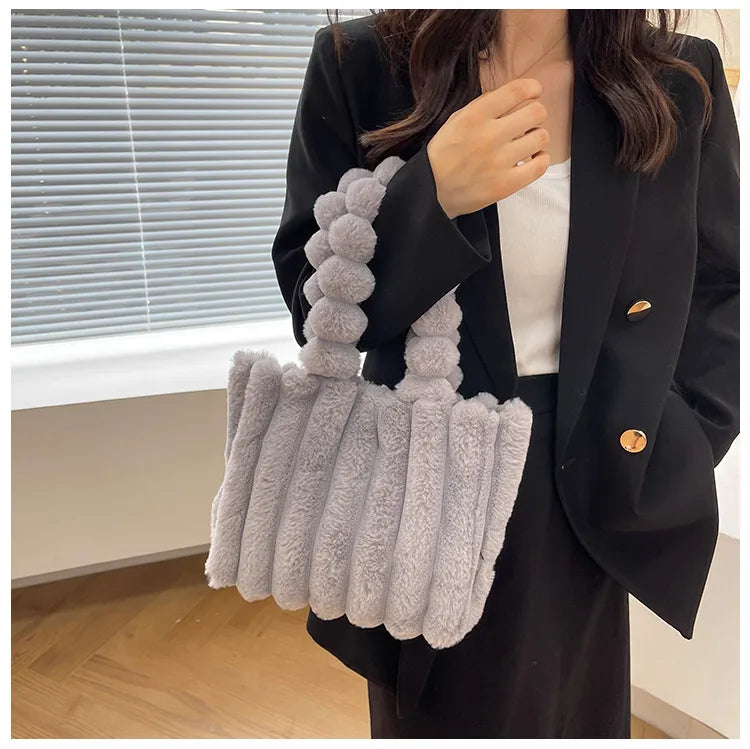 Trendy Plush Shoulder Bag
