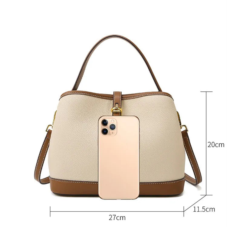 Chic Contrasting Colour Shoulder Bag