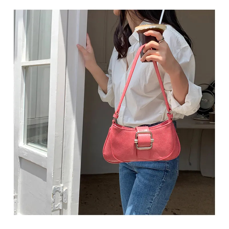 Chic Leather Underarm Bag