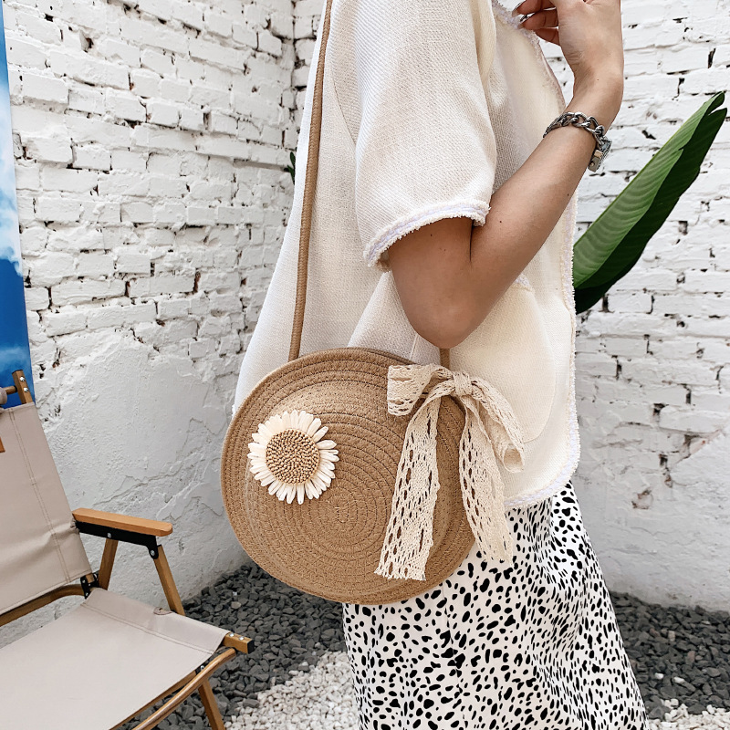 Stroy Bag with Floral Appliqué