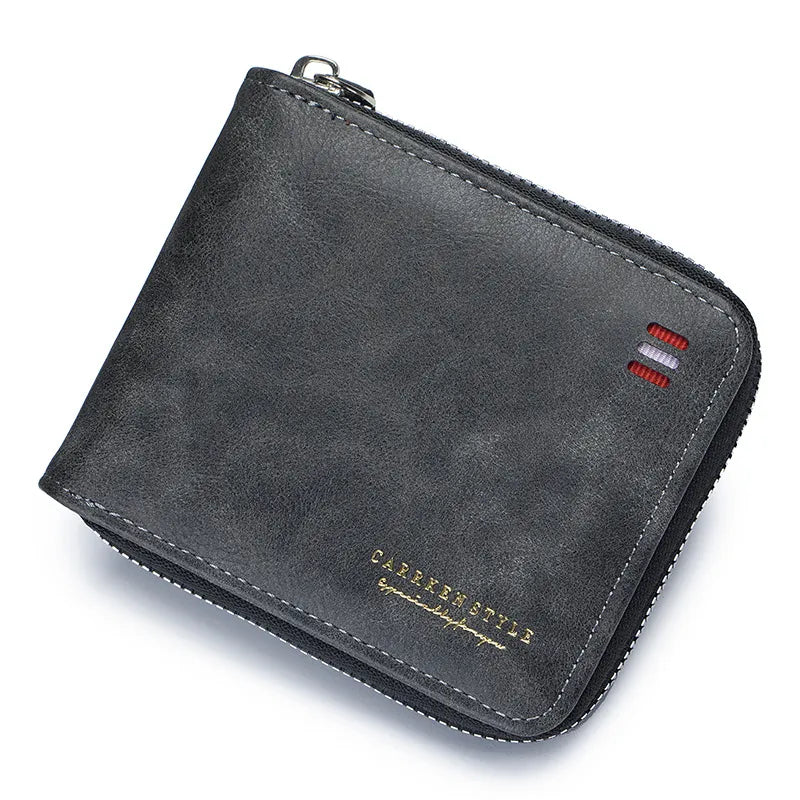 Compact Tri - Fold Wallet for Men