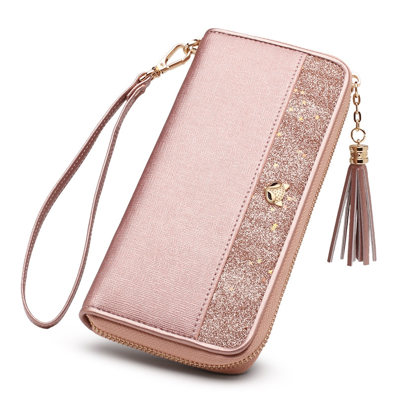 Elegant Two - Layer Leather Wallet for Women