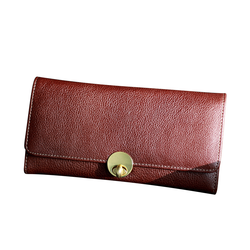 Women 's Leather Wallet with Press Stud Fastening