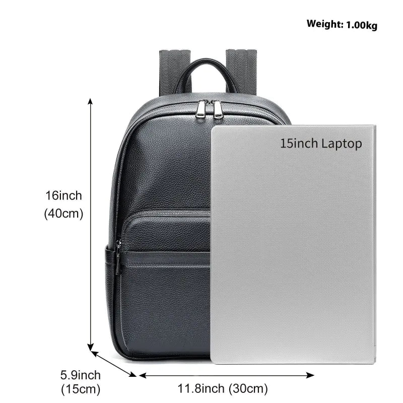Premium Leather Business Backpack