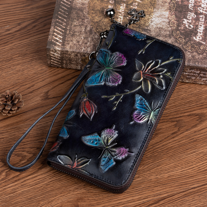 Vintage Leather Clutch for Women