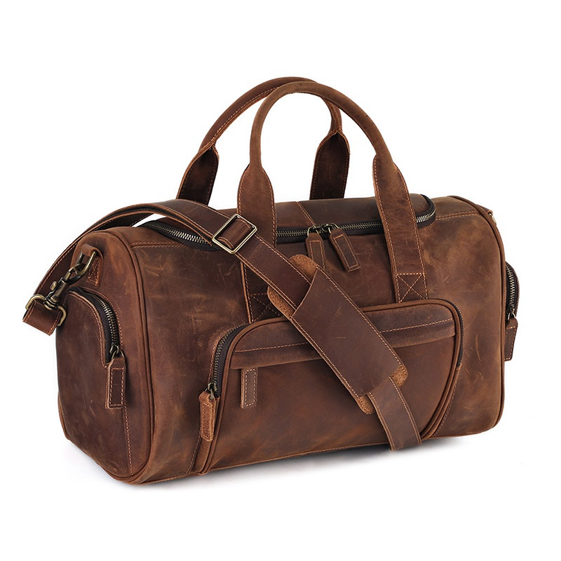 Retro Leather Travel Bag for Men