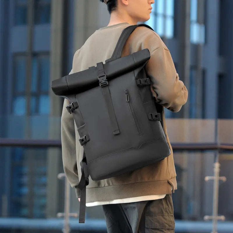 City Flex Leather Travel Backpack