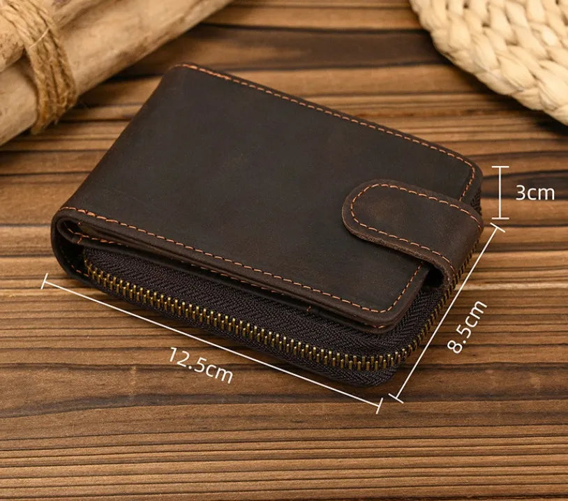 Premium Leather Zip Wallet for Men