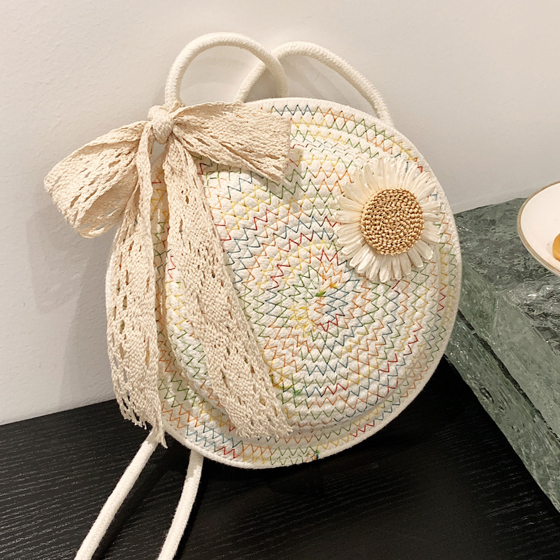 Stroy Bag with Floral Appliqué