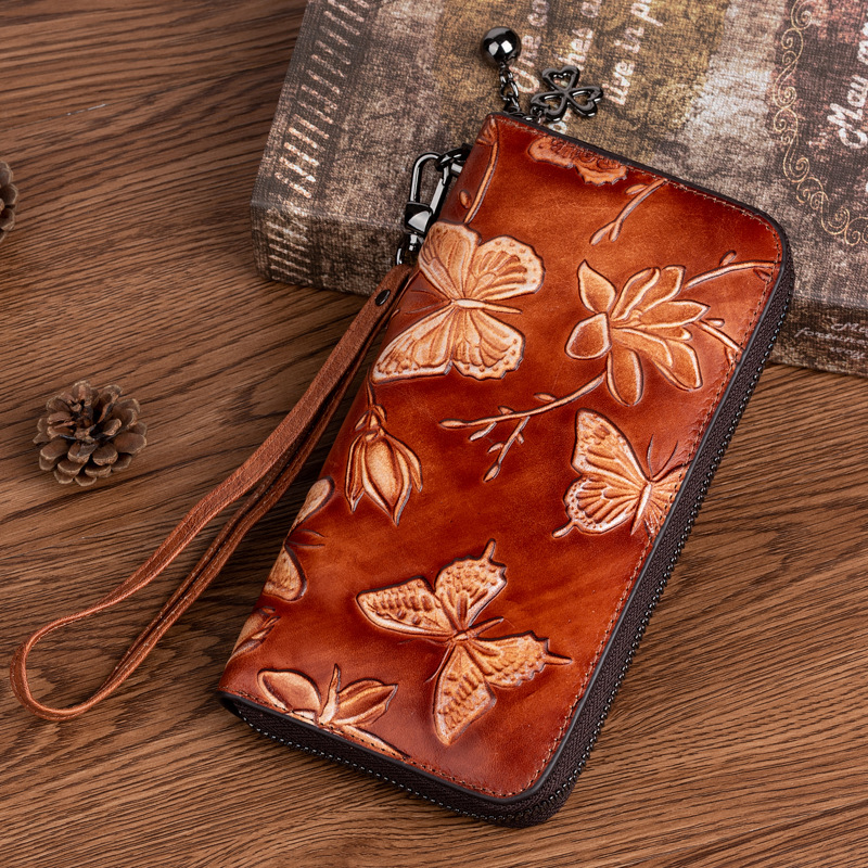 Vintage Leather Clutch for Women