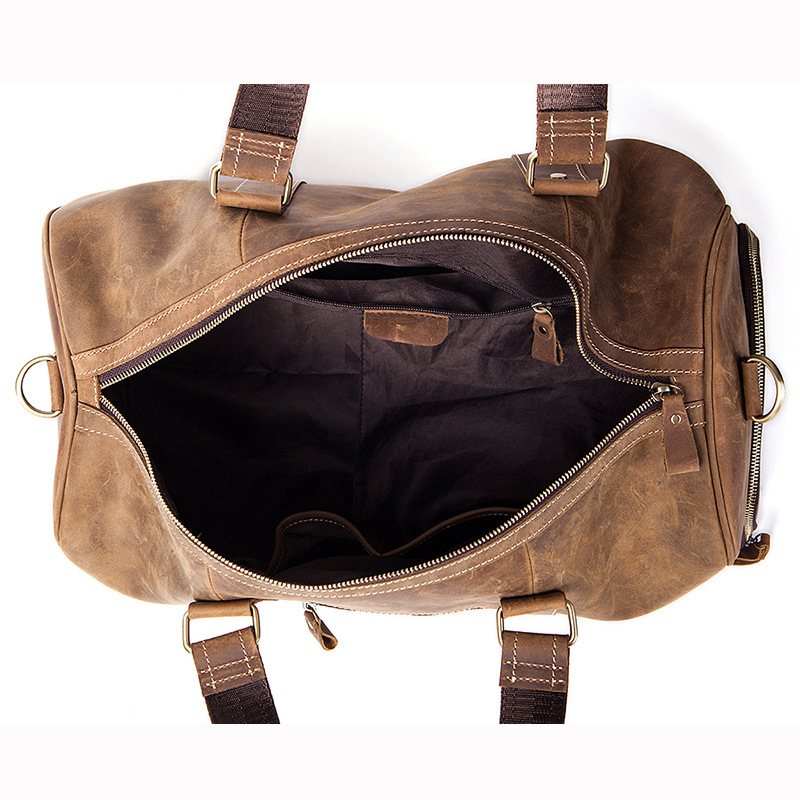 Rugged Retro Leather Travel Bag for Men
