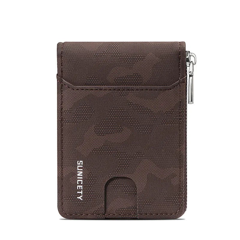 Compact Wallet with Camouflage Pattern for Men
