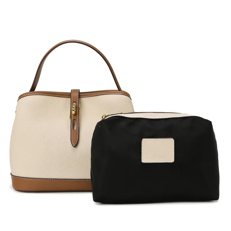 Chic Contrasting Colour Shoulder Bag