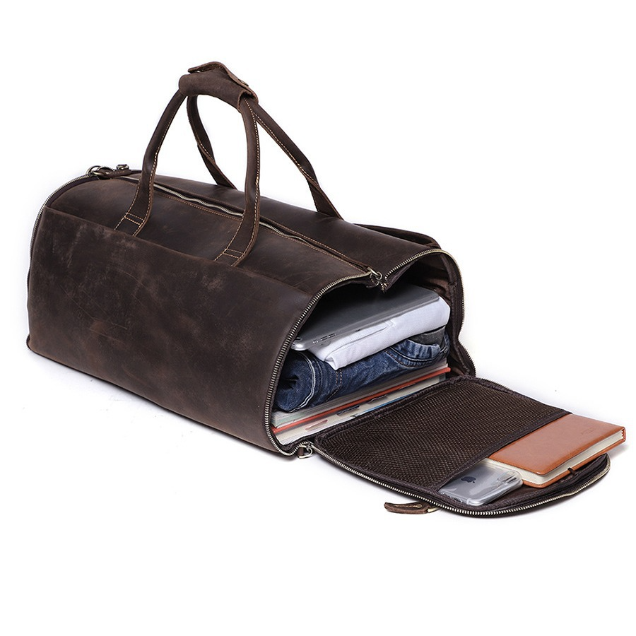 Retro Leather Travel Bag for Men