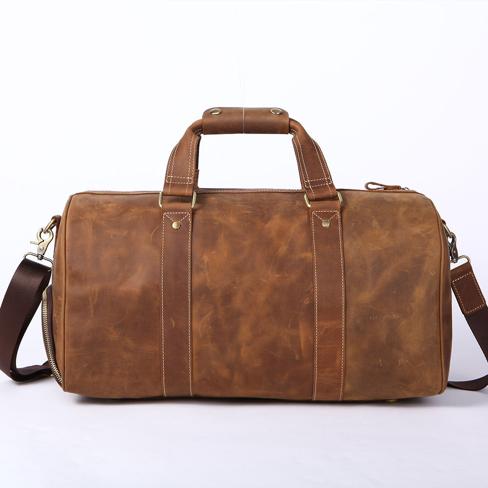 Rugged Retro Leather Travel Bag for Men