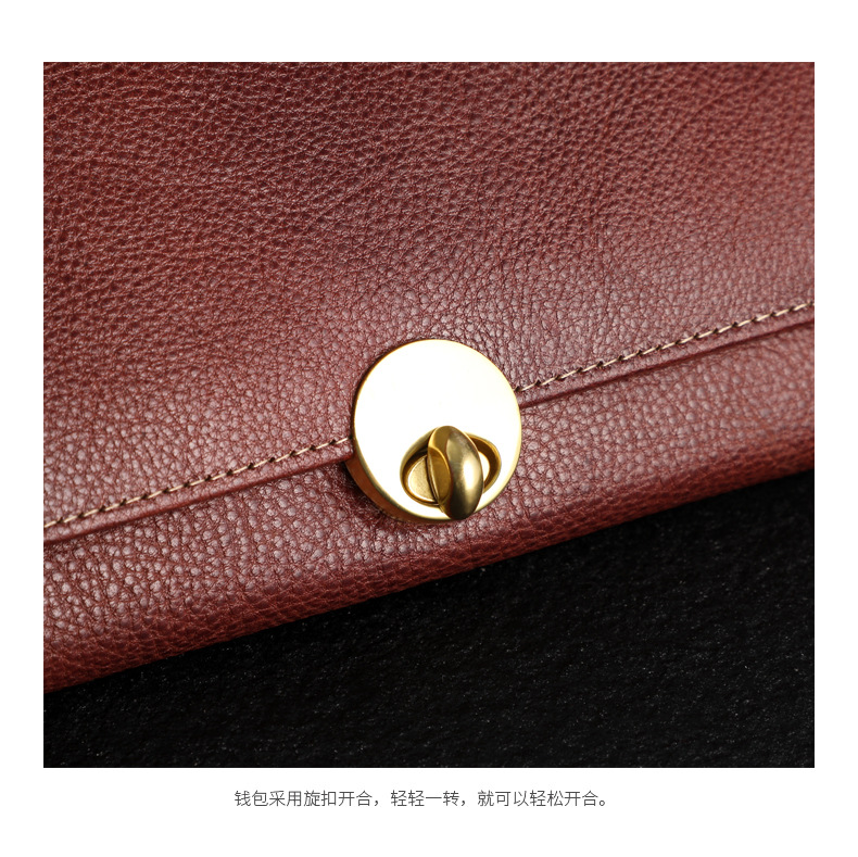 Women 's Leather Wallet with Press Stud Fastening
