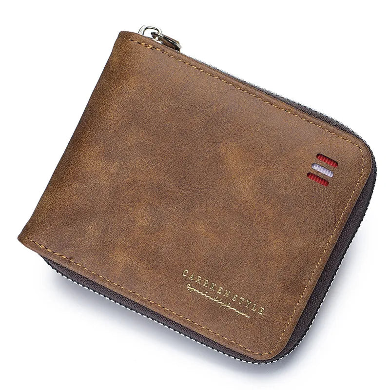 Compact Tri - Fold Wallet for Men