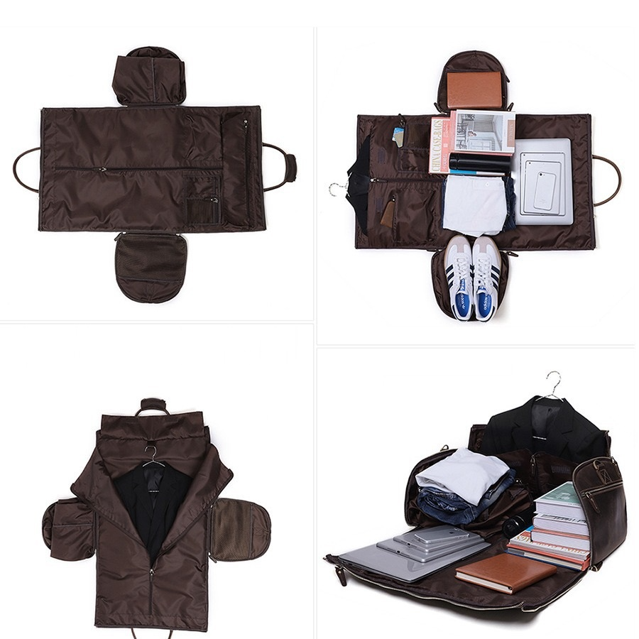 Retro Leather Travel Bag for Men