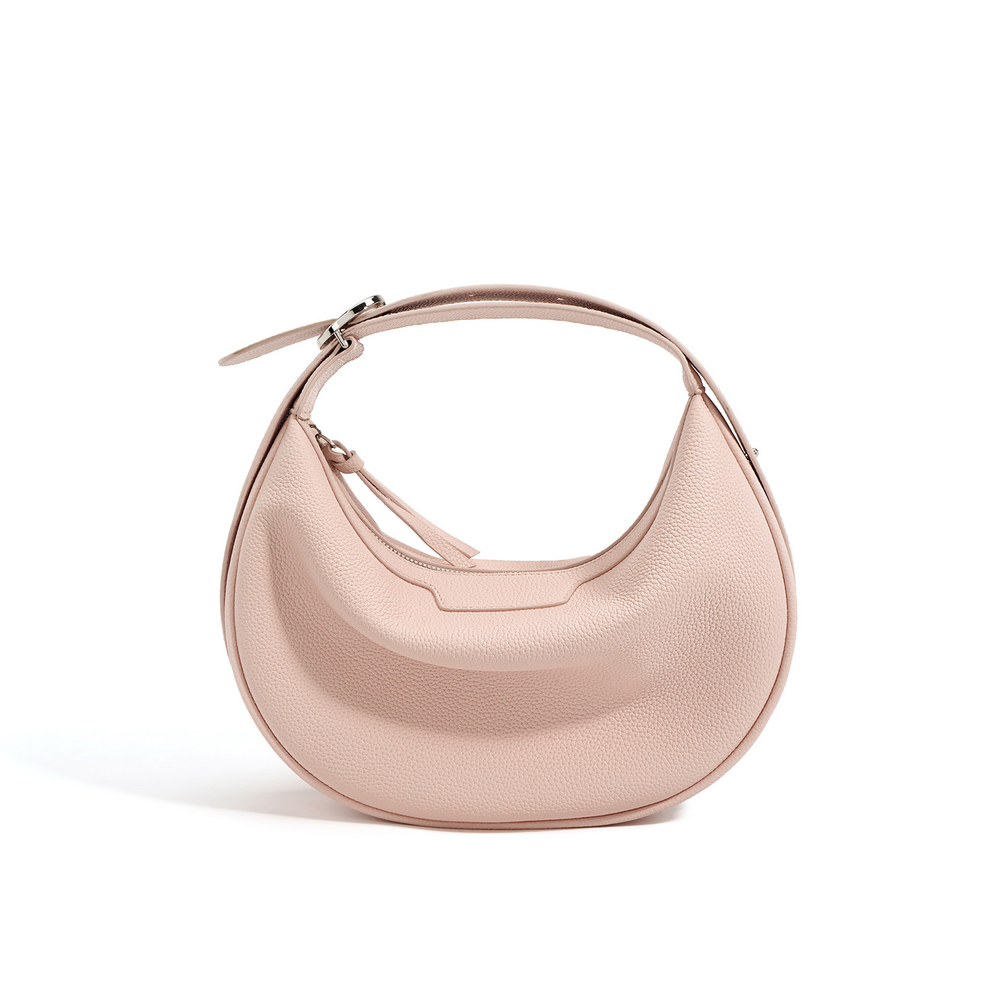 Elegant Leather Shoulder Bag in Hobo Style
