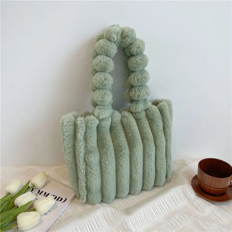 Trendy Plush Shoulder Bag