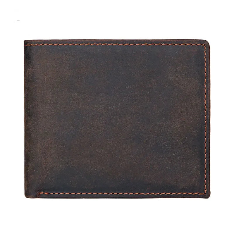 Classic Leather Wallet with Multifunctional Compartments