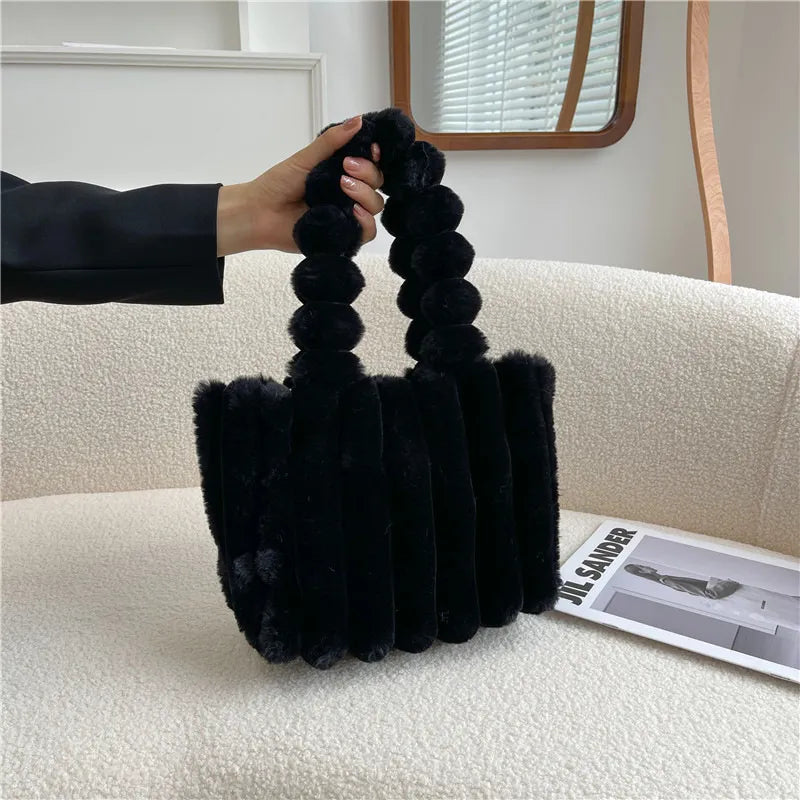 Trendy Plush Shoulder Bag
