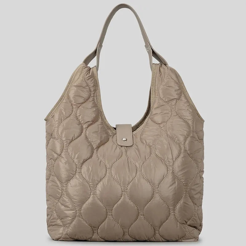 Stylish Handbag Made From Soft Cotton Down for Autumn and Winter