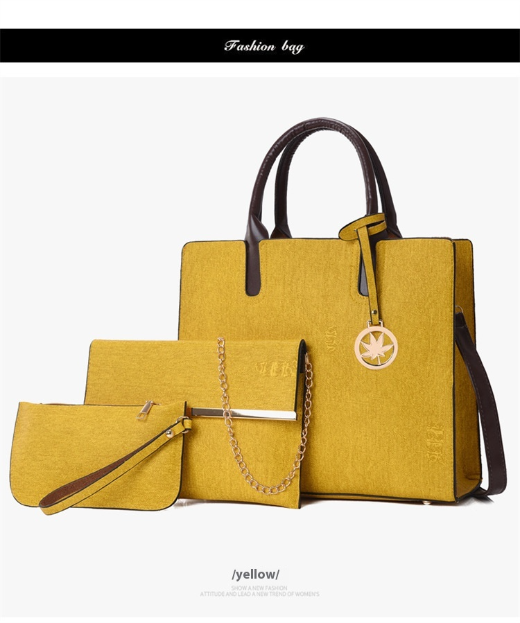 Elegant Three - Piece Handbag for Women