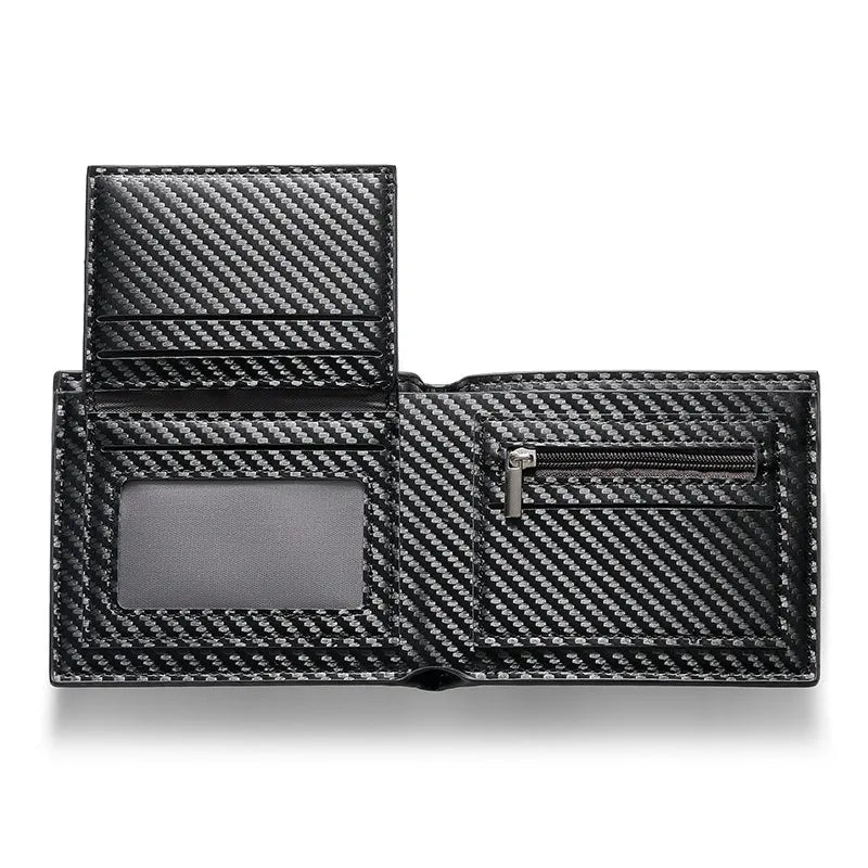 Premium Tri - Fold Wallet Made From Carbon Fibre for Men