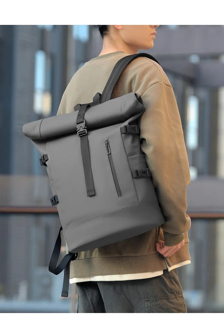 City Flex Leather Travel Backpack