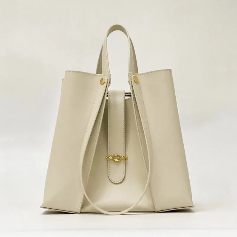 Premium Leather Tote Bag with Large Capacity for Women