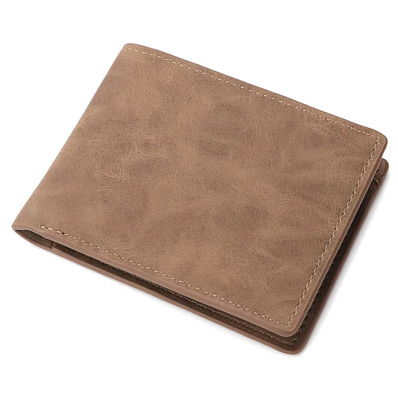 Stylish Bi - Fold Leather Wallet with Multiple Card Compartments