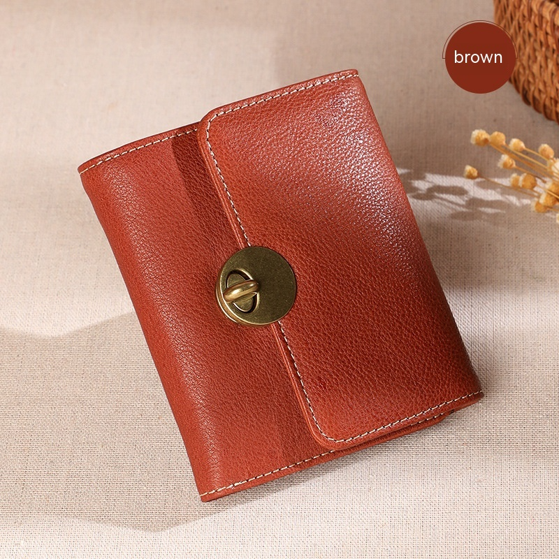 Women 's Leather Wallet with Press Stud Fastening