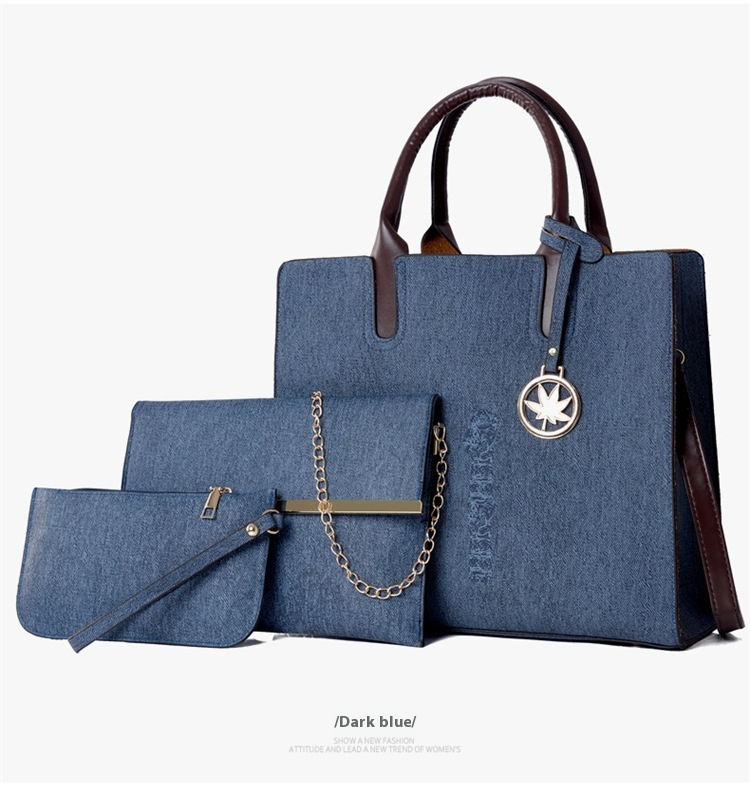 Elegant Three - Piece Handbag for Women