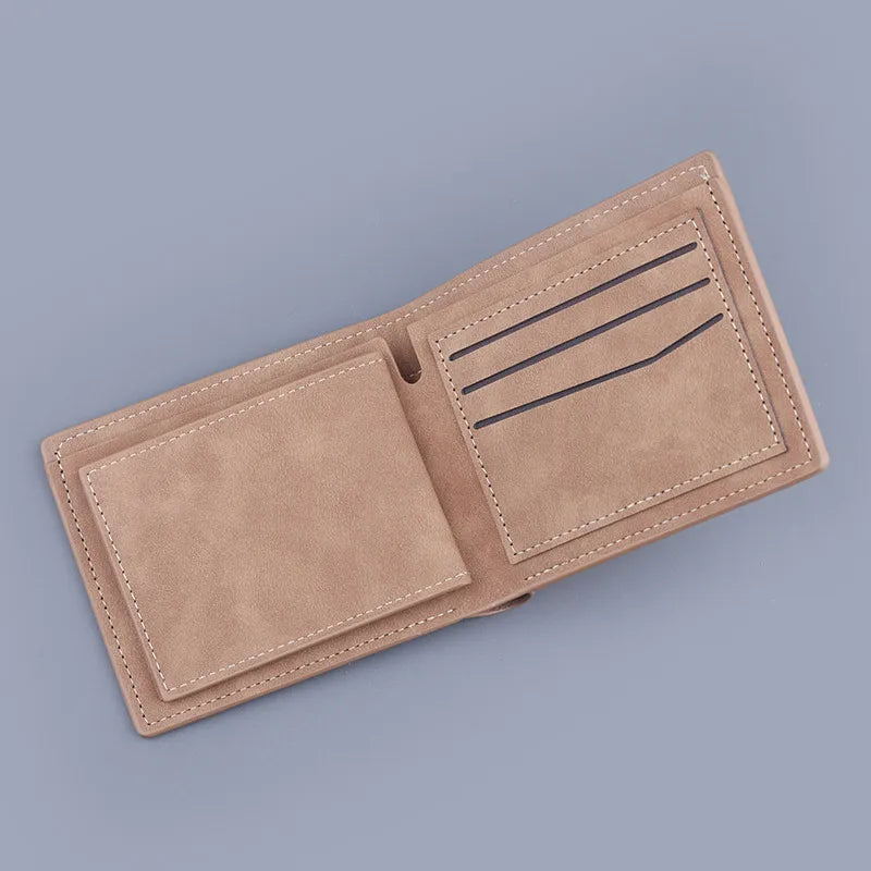 Compact Leather Bi - Fold Wallet for Men