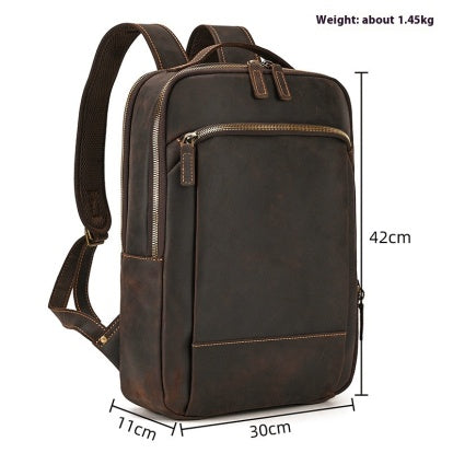 Rugged Leather Rucksack for Every Adventure