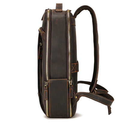 Rugged Leather Rucksack for Every Adventure