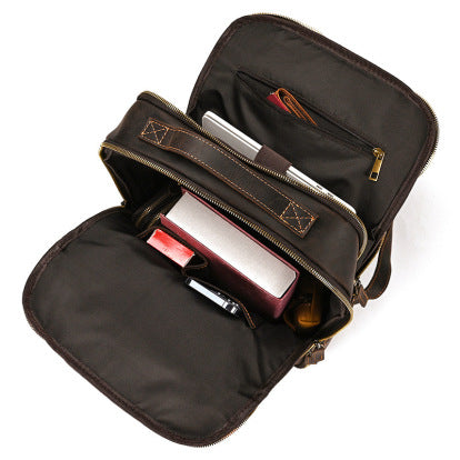 Rugged Leather Rucksack for Every Adventure