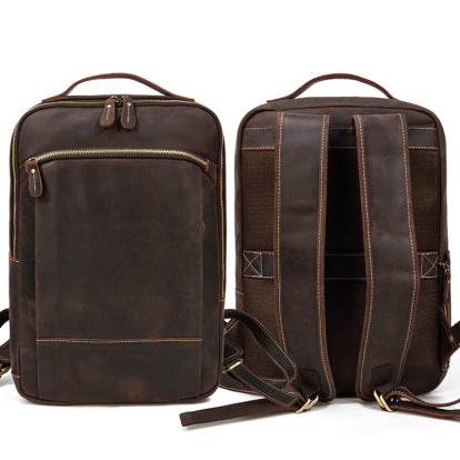 Rugged Leather Rucksack for Every Adventure