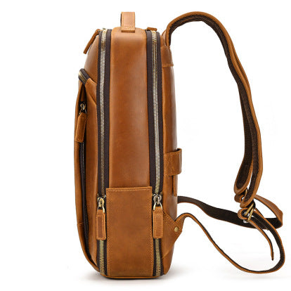 Rugged Leather Rucksack for Every Adventure
