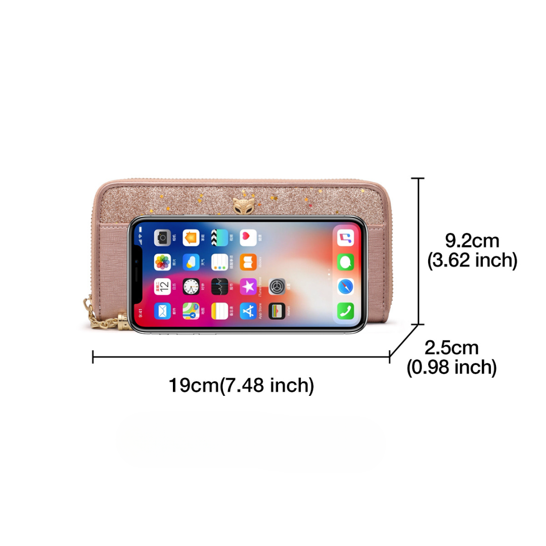 Elegant Two - Layer Leather Wallet for Women
