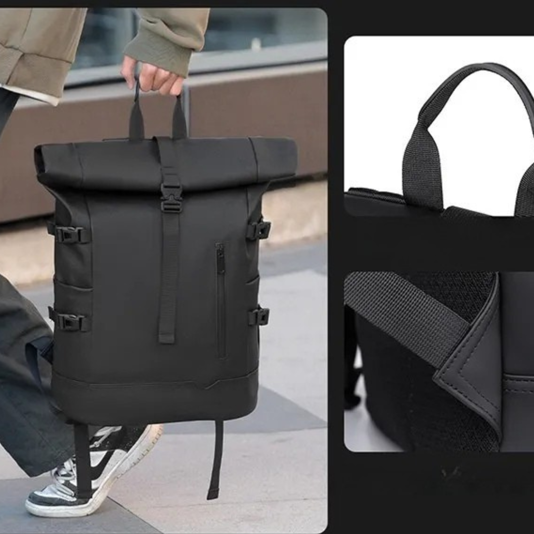 City Flex Leather Travel Backpack